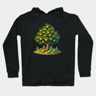 Apples Meadow Forest Colorful Trees Hoodie